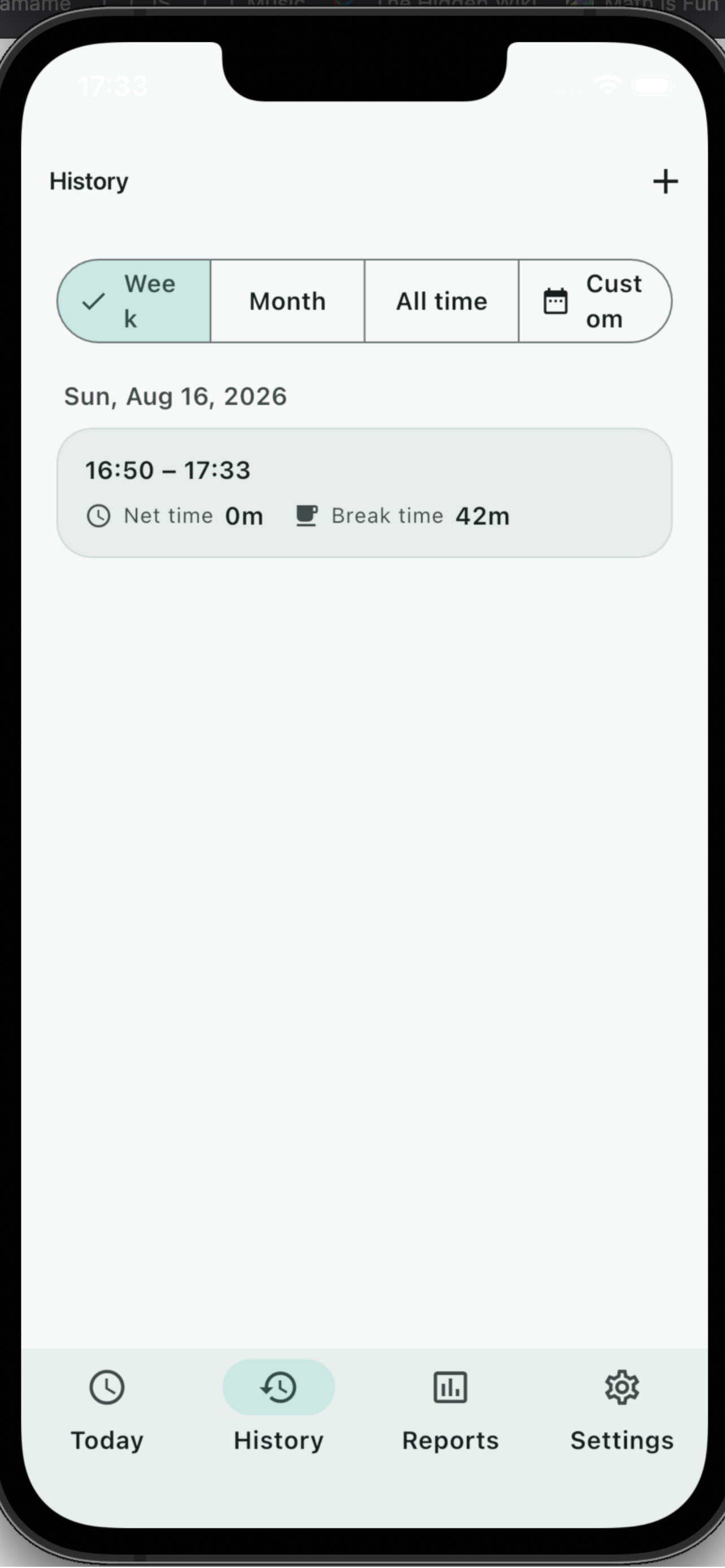 Review your hours